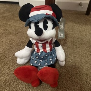 MINNIE MOUSE AMERICANA PLUSH THE DISNEY STORE 11" NEW NWT!