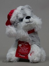 Dan Dee 8" Animated White Puppy Sing Deck the Halls Jingle Bells Merry Christmas