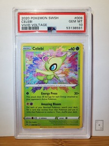 Pokemon Vivid Voltage Celebi 009 185 Amazing Rare Holo Psa 10 Gem Mint Ebay