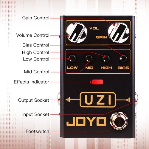 JOYO Heavy Metal High Gain Distortion Between American and British Guitar Pedal - Picture 5 of 10