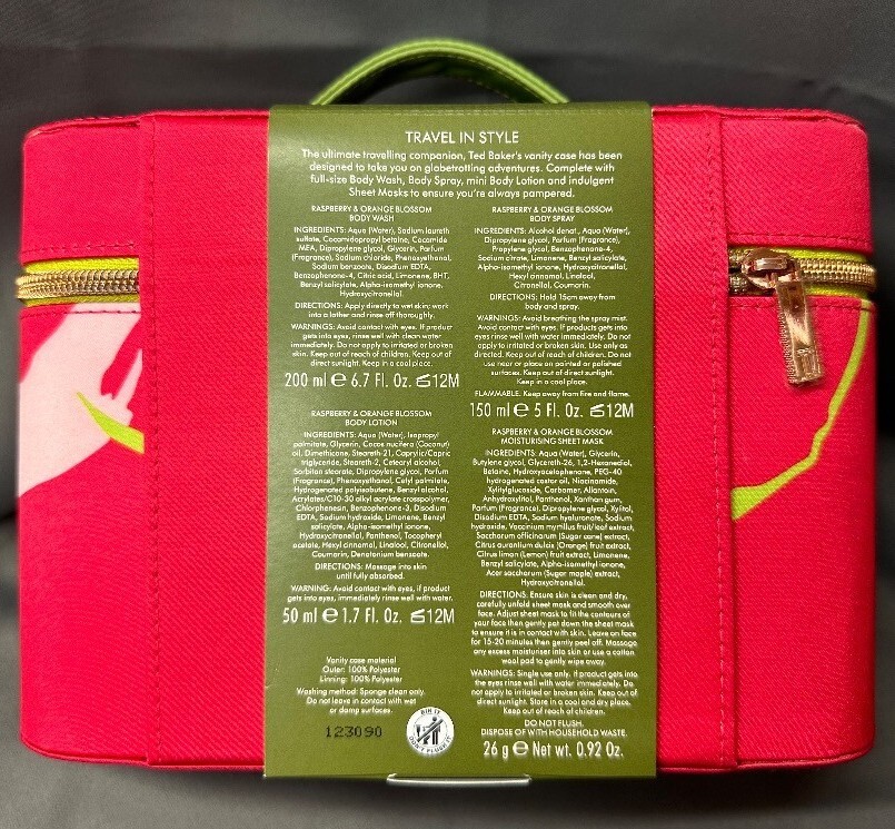 Ted Baker travel case with body care gift set CG B13 eBay