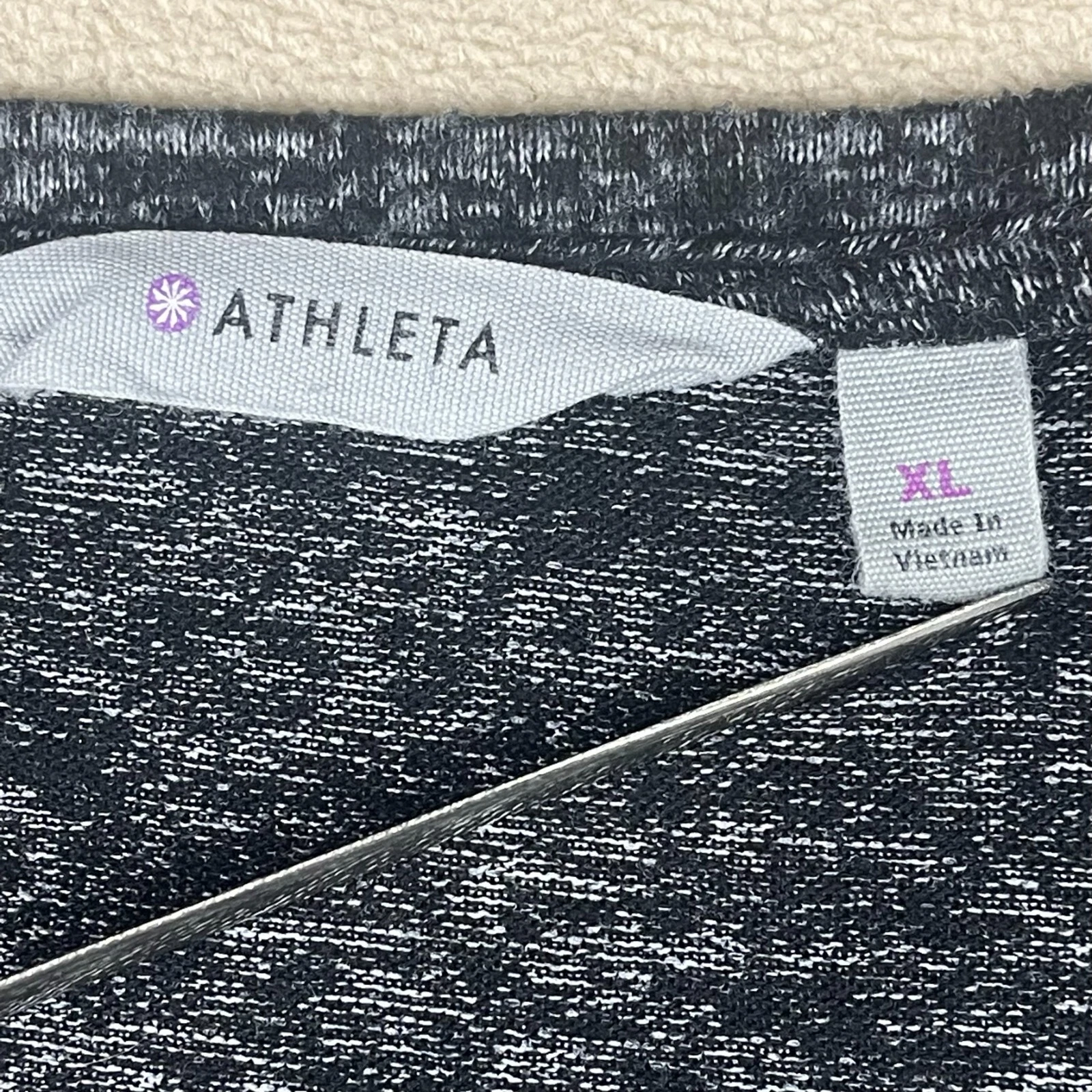 athleta three quarter sleeve pullover boat neck relaxed fit sweater