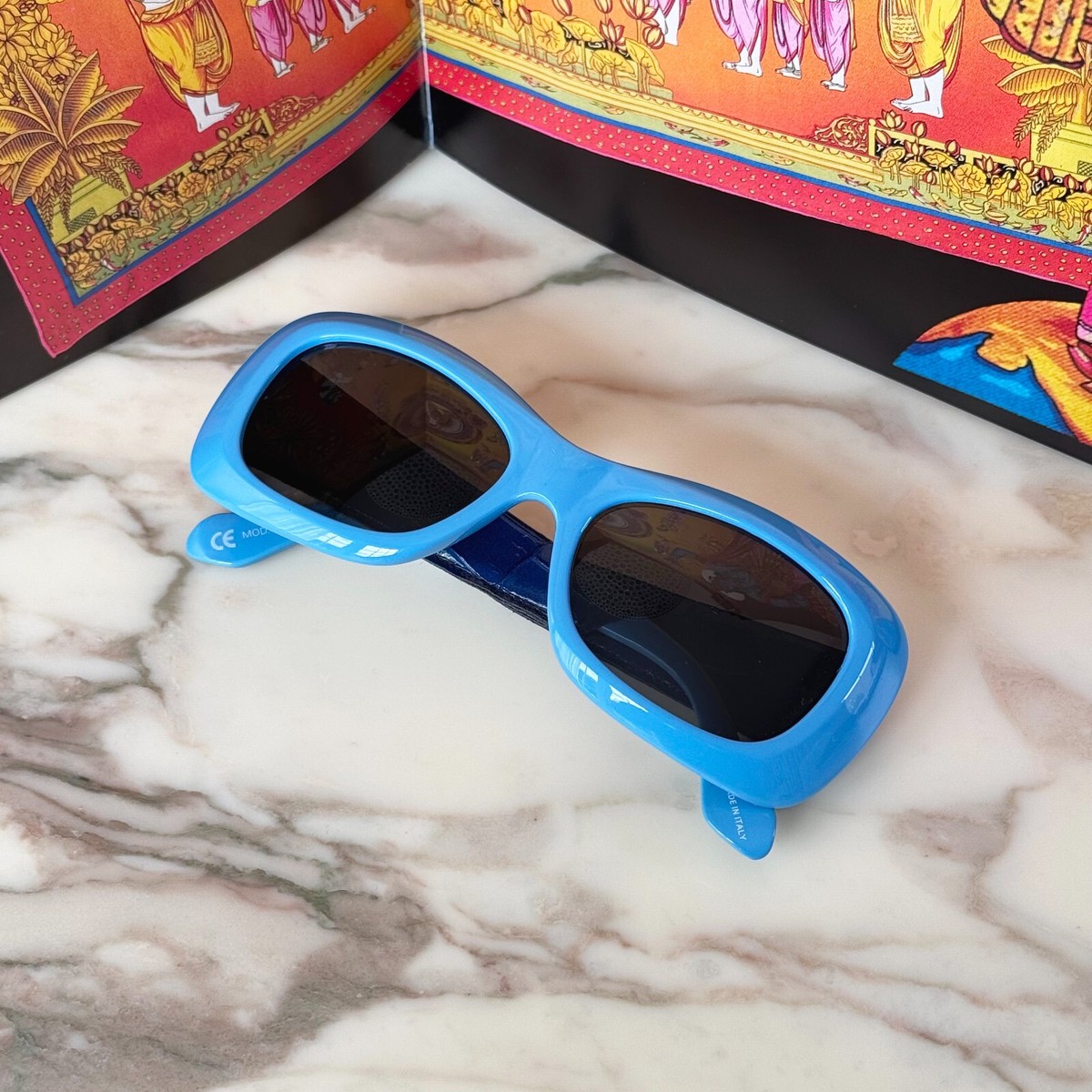 GIANNI VERSACE sunglasses 417/P Col 938 blue croc. from F/W 1995