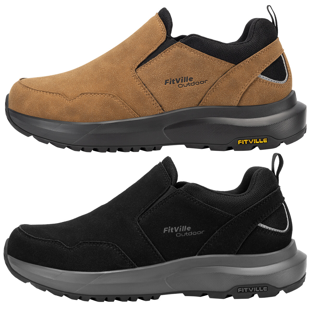 FitVille Sturdy Core V4 Men\'s Hiking Shoes Size 8 EW Extra Wide Brown NWB FitVille Men main image 2