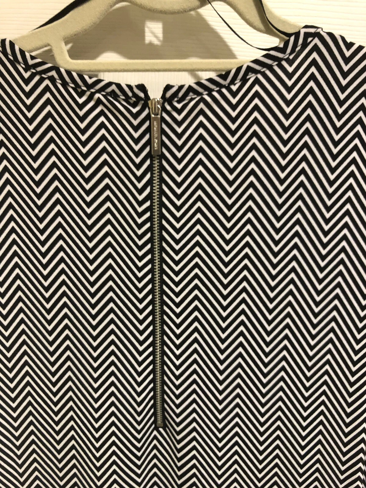 Abito donna Michael Michael Kors S S taglia S bianco e nero zip dietro