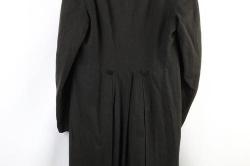 Vtg 40s 50s Bespoke Mens 38R Distressed Wool Satin Trim Tuxedo Coattails Jacket - Picture 17 of 18
