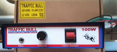 TRAFFIC BULL 100 WATT ELECTRONIC AIR HORN WITH VOICE