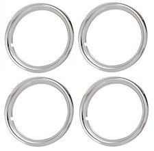 16 Chrome Plated Stainless Steel Beauty Rings Trim Ring Set Of 4