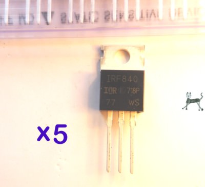 IRF840 (5 Stück) - N-Channel MOSFET 500V 8A von IR