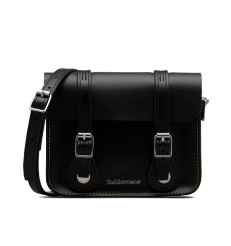 Dr martens 7 inch black hotsell leather satchel