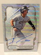 2019 Bowman Sterling Prospect Wave Refractor Auto Travis Swaggerty 060/125!