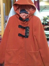 New Lola Ladies Poncho Style Coat-orange