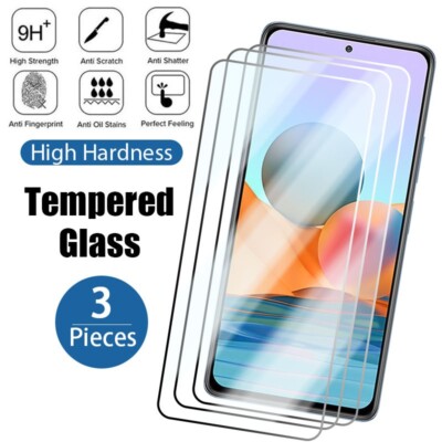 For Xiaomi Redmi Note 11 12 Pro 9S 10S 11S Screen Protector 3Pcs Tempered Glass