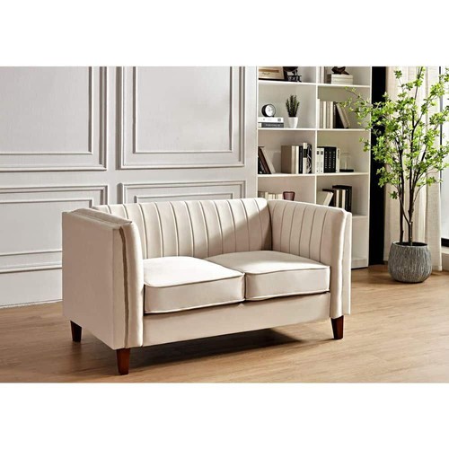 Us Pride Furniture Loveseats 30.3"X60.2"X32.3" Velvet+Foam+Wood Frame W/ 2 Seat - Picture 3 of 4