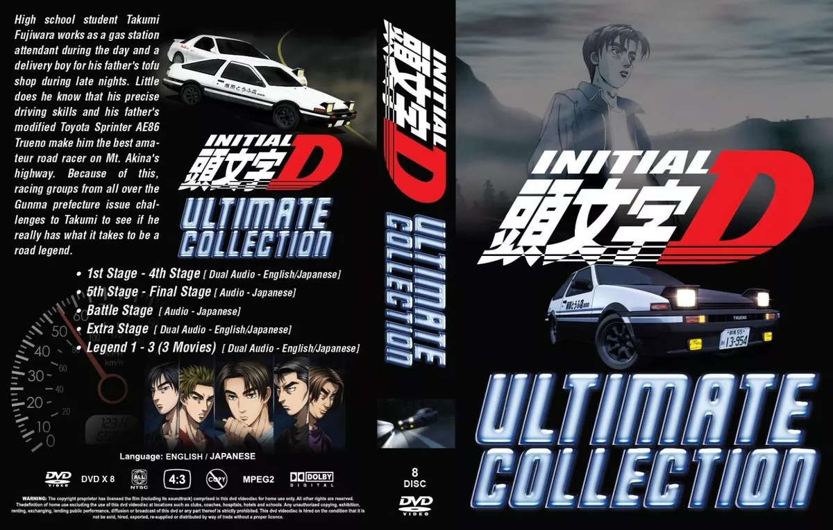 INITIAL D Stage 1-6 + 3 Movies Complete Series DVD English