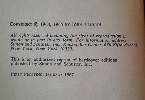 John Lennon In His Own Write Spaniard In Works Signet Paperback 1st Printing '67 - Picture 5 of 7