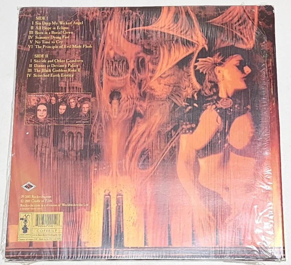 Cradle Of Filth LP Vinyl Bitter Suites To Succubi Rare Back Sealed - Image 2 of 2