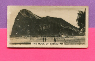 tobacco gibraltar 1927 CARRERAS VIEWS OF THE WORLD TOBACCO CARD #17 THE ROCK OF GIBRALTAR