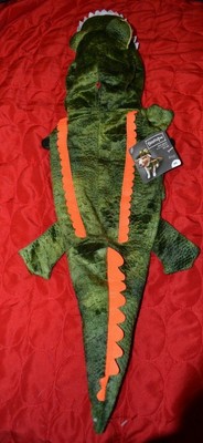 Alligator Dog Costume Plush Scale Textured Green - Sizes: XS,S,M,L,XL,XXL