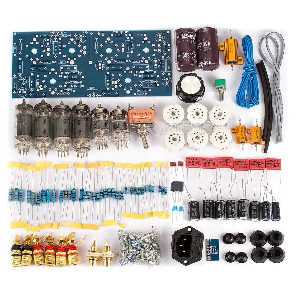 Amplificador de Potencia de Tubo HiFi Clase AB Kit Hágalo Usted Mismo Amplificador de Audio Estéreo Push-pull 12W + 12W Foto 3 de 4
