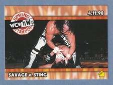 1999 Topps WCW/nWo Nitro Stickers S4 Savage v. Sting