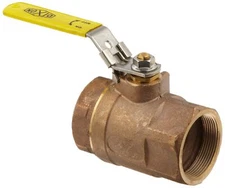 Dixon BBLV200 Brass Ball Valve, Locking Handle, 2" NPT Female