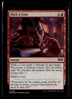 card flicking mtg MTG: Flick a Coin - WOE 0128 Common M/NM