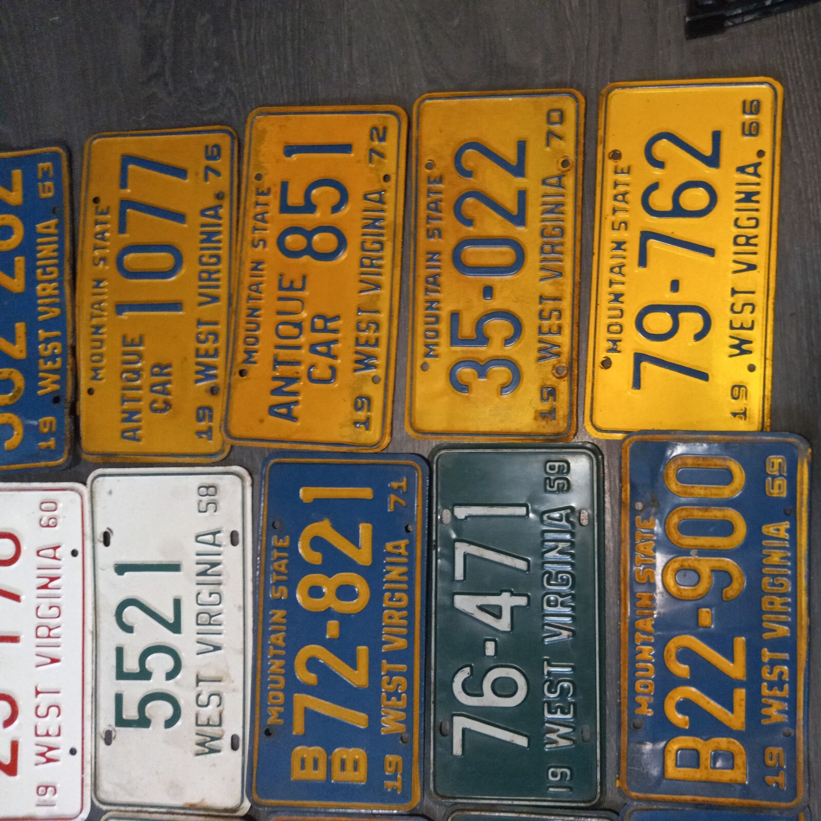Vintage WV License Plates 19581976 Choose your plate eBay