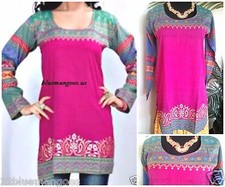 Indian Bollywood Kurta Kurti Designer Women Ethnic Dress Top Tunic Pakistani NEW
