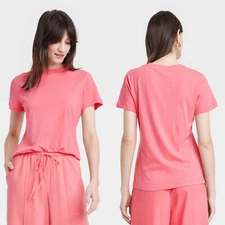 XL - Womens Short Sleeve T-Shirt - A New Day - Coral Pink