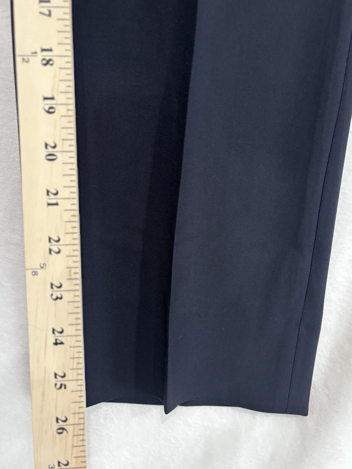 Pantalones Luciano Barbera Para Hombre, Italia 54 EE. UU. 38 Negro Recto, 100% Lana, 670TH3G449 Foto 4 de 4
