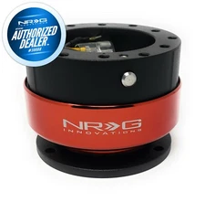 RARE NRG QUICK RELEASE GEN 2.0 BLACK BODY - RED RING + HARDWARE SRK-200BK-RD