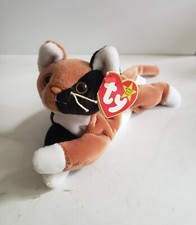 TY Beanie Baby Chip the Calico Cat and Snip PVC Pellets
