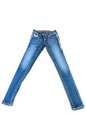 Rock Revival Womens Skinny Jeans 24 Jen Low Rise Medium Wash Actual 25x29 