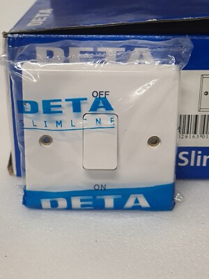 DETA S1310 Slimline 1G 45A DP White Switch 