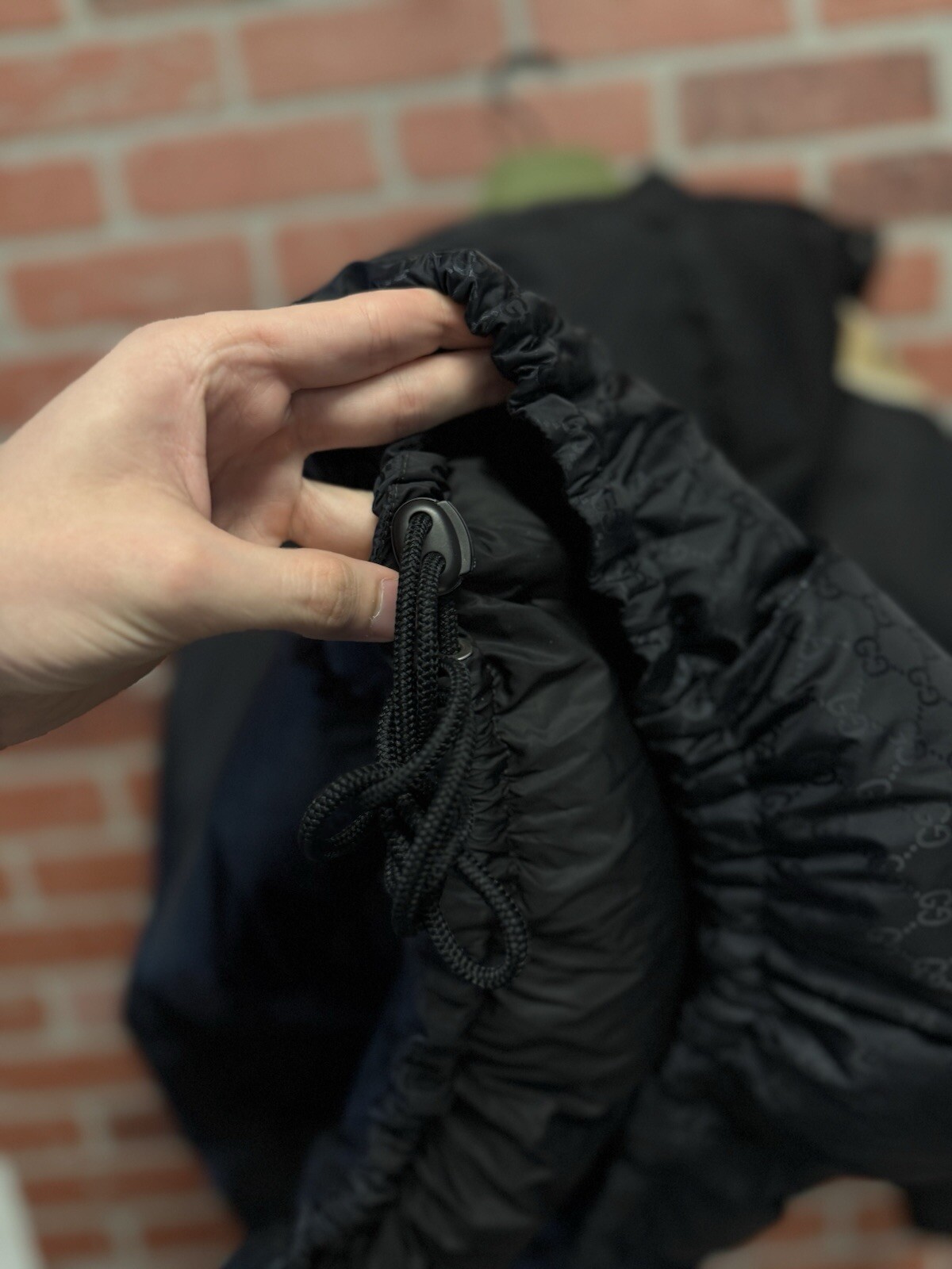 Gucci Puffer Monogram Jacket Nylon Black 100% Aut… - image 19