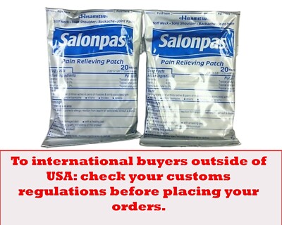 Salonpas 40 patches 2.83'' x 1.81'' Rounded Corner and Flexible Fabric