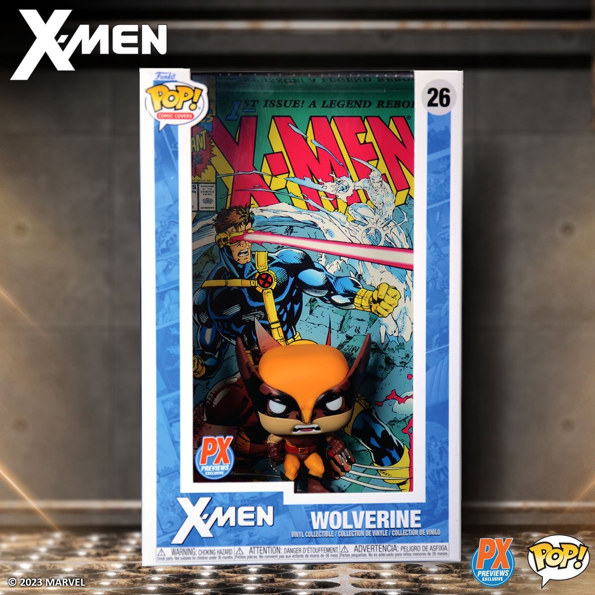 MARVEL - レアFUNKO POP!  X-MEN ウルヴァリン　コミックカバー版 Funko Pop! Comic Cover Marvel X-Men Wolverine Vinyl Figure