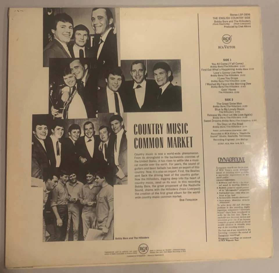 Bobby Bare/The Hillsiders, LP, VG, The English Countryside, LSP-3896, (German) - Image 2 of 4