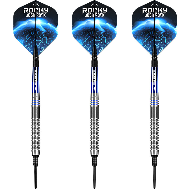 Mission Darts Мягкие дротики Josh Rock Rocky Серебристо-голубой дротик с мягким наконечником из 80 вольфрама 10190₽