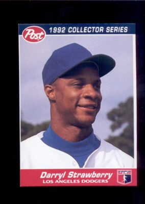 1992 Post Cereal DARRYL STRAWBERRY Los Angeles Dodgers Card Mint