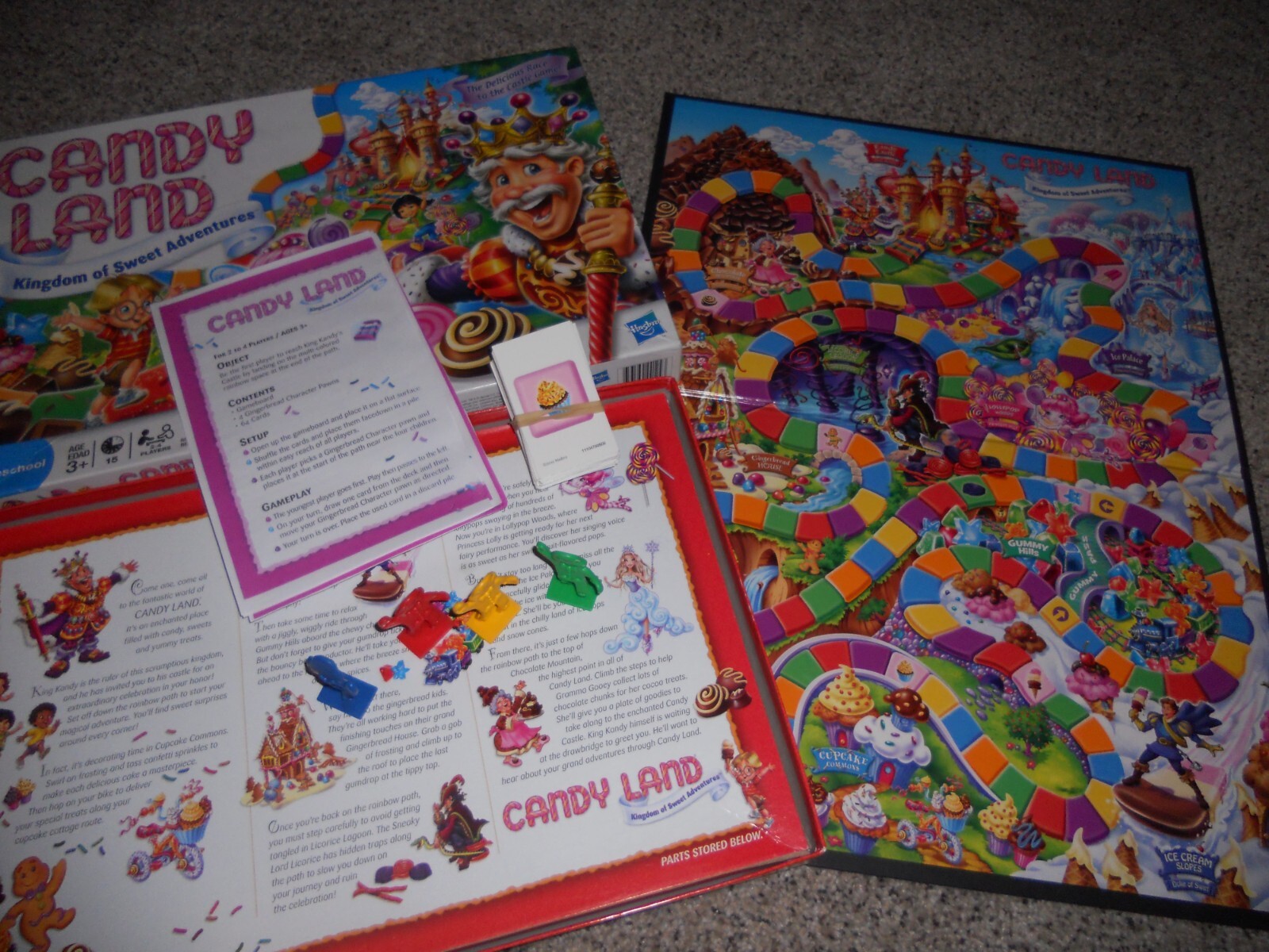 2010 Candy Land Kingdom of Sweet Adventures Board Game for Kids Ages 3