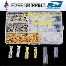 400PCS 4.0mm Brass Bullet Connectors Male Female Crimp Terminals Automotive Kit
