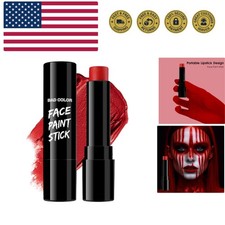 Red Face Body Paint Eye Black Stick, Cream Blendable Face Painting Sticks for...