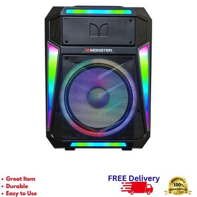 Monster Z6 Portable PA Speaker 650W Bluetooth Party System 15'' Sub Mic & Tripod