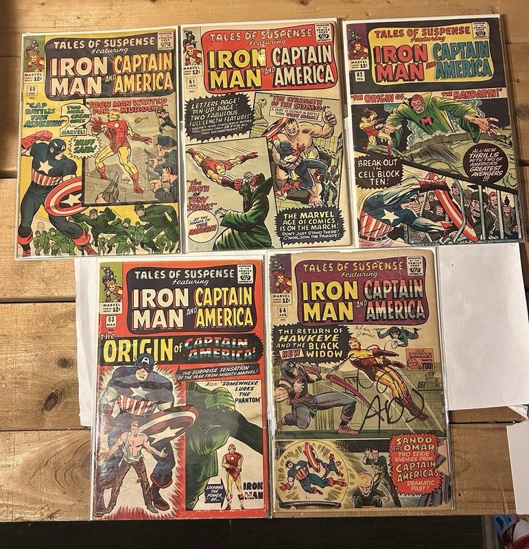 Tales of Suspense #60-64 Silver Age Marvel Comic Lot (1964-1965)