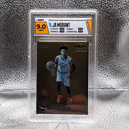 Panini 2019-20 NBA Hoops Premium Stock Arriving Now Ja Morant #12 HGA 9.0