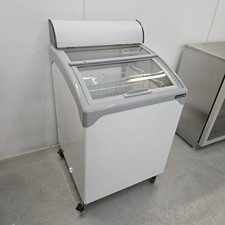 Chest Freezer Display Sliding Curved Glass 130L Commercial Shop Cafe Tefcold ...