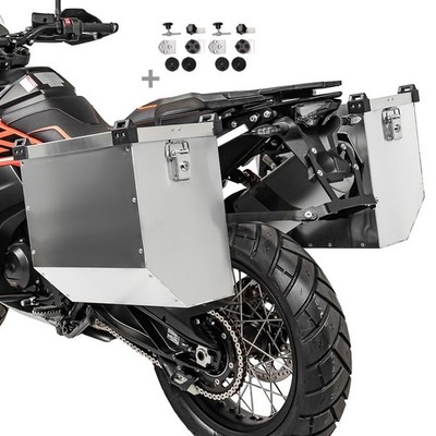 Alukoffer Set Atlas 41l für Yamaha XT 600 E/ 660 R/ X/ Z Tenere + Haltesatz Koff