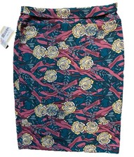 LuLaRoe Straight Colorful Floral Pattern Skirt Stretch Woman s Size Medium. NEW